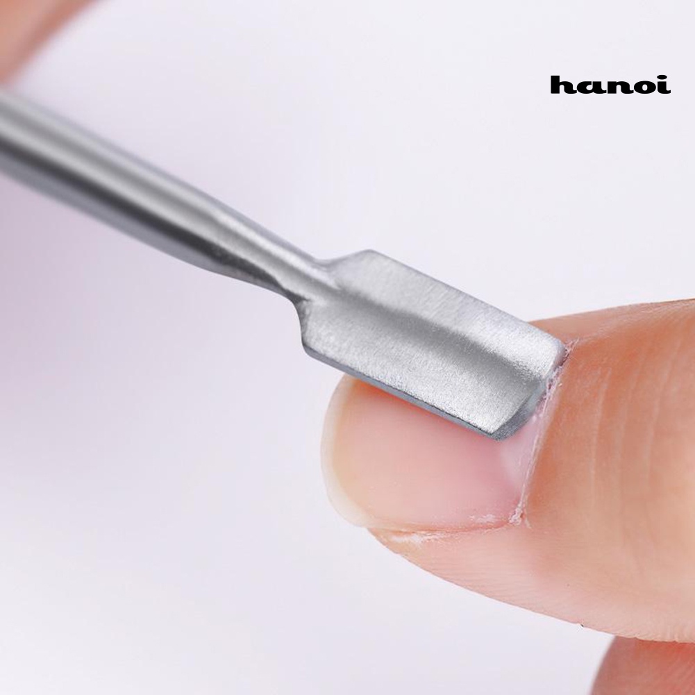 Hi * BORN PRETTY Stainless Steel Dead Skin Cuticle Pusher Nail Scraper Manicure Alat