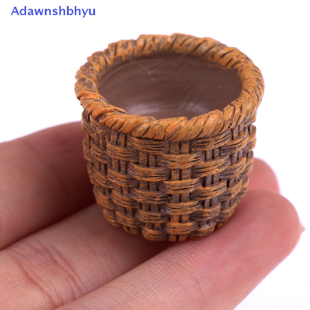 Adhyu 1Pc 1:12 Dollhouse Miniature Resin Basket Model Dolls Kitchen Accessories ID