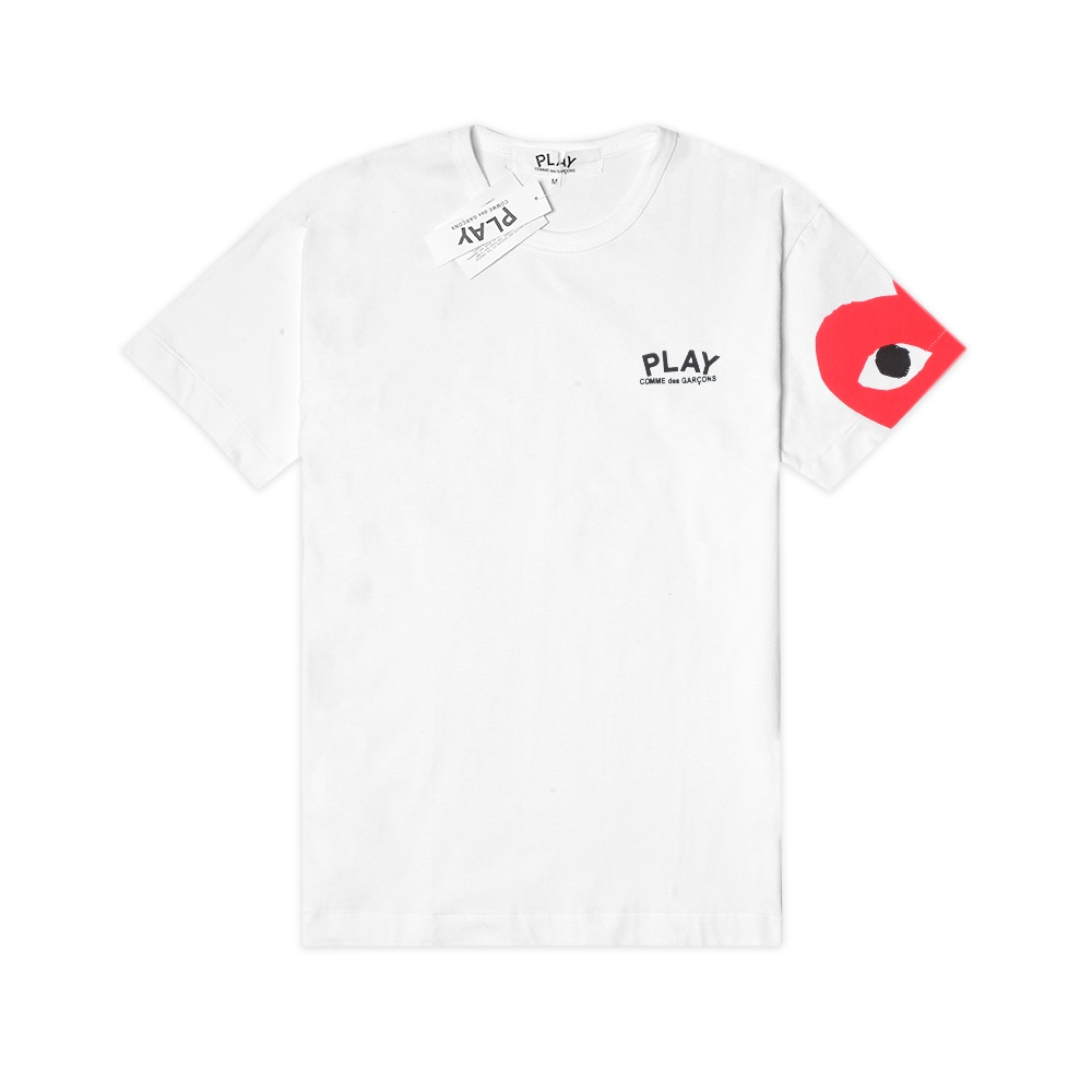 CDG Play Arm Half Heart T-Shirt White