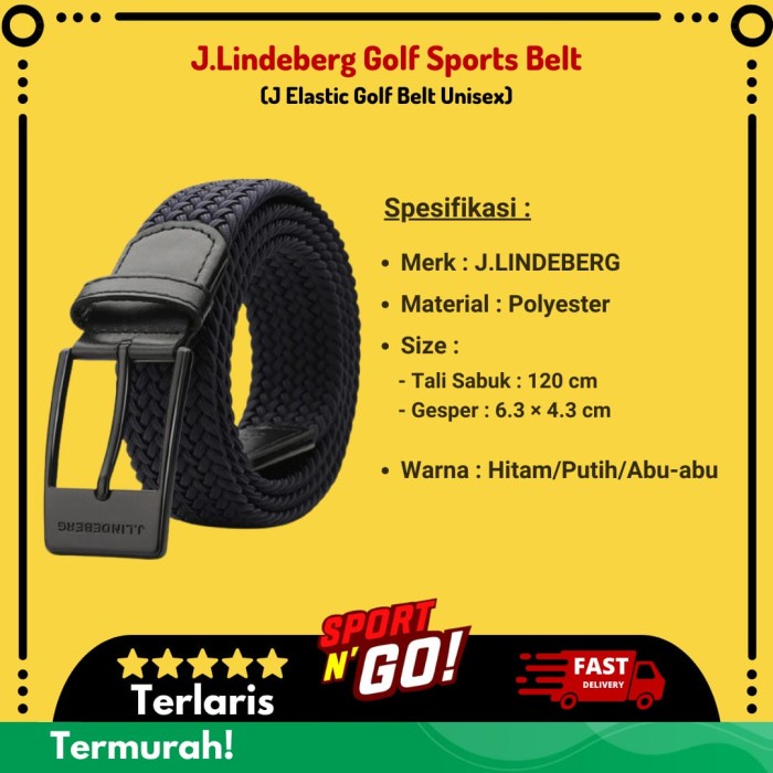 Jlindeberg / J.Lindeberg Golf Sports Belt - J Elastic Golf Belt Unisex