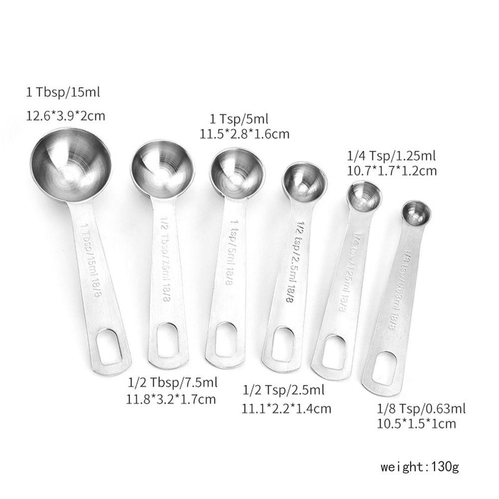 Solighter Sendok Takar Set Food-grade Perlengkapan Baking Alat Dapur Serbaguna Graduated Measuring Spoon