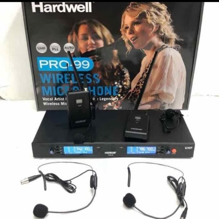 Mic Wireless Hardwell Pro99 Clip on Hardwell Pro 99 Dual Clip On Ori