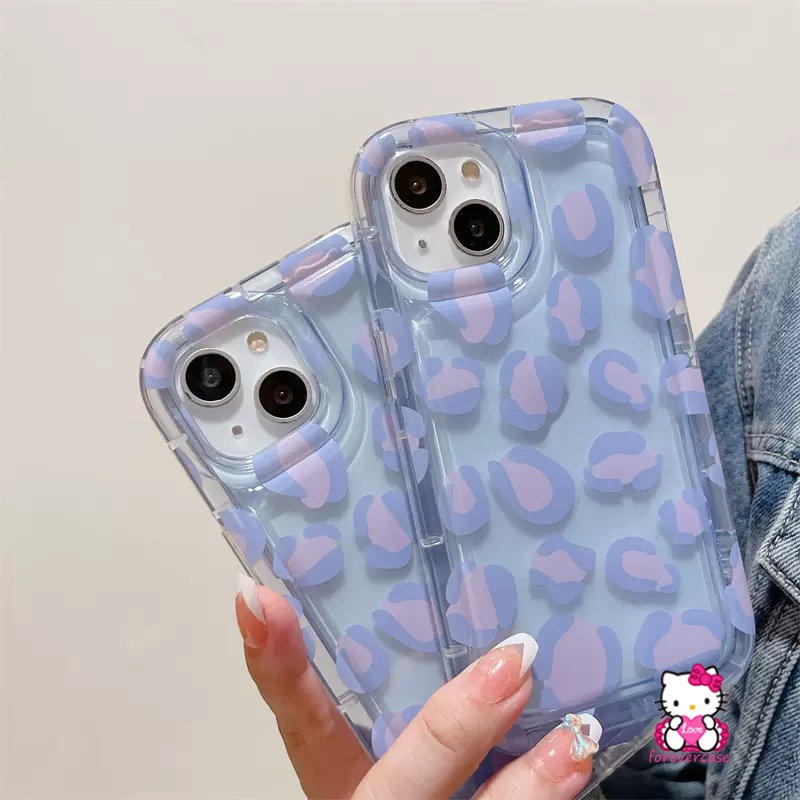 REALME Ins Fashion Case Motif Leopard Ungu Realme5 6i C15 C35 C12 C55 C30 C30S 7i C17 C33 C21Y C25 C25Y C25s C11 2020 5i 5s C20 C20A C11 2021 C3 C1 C2 Airbag Bening Soft Cover