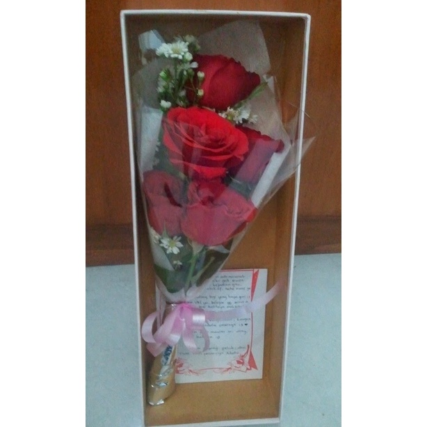 

⭐BISA COD⭐ Buket Mawar Merah / Buket Murah / Hadiah Anniversary 1 / Tanpa Box