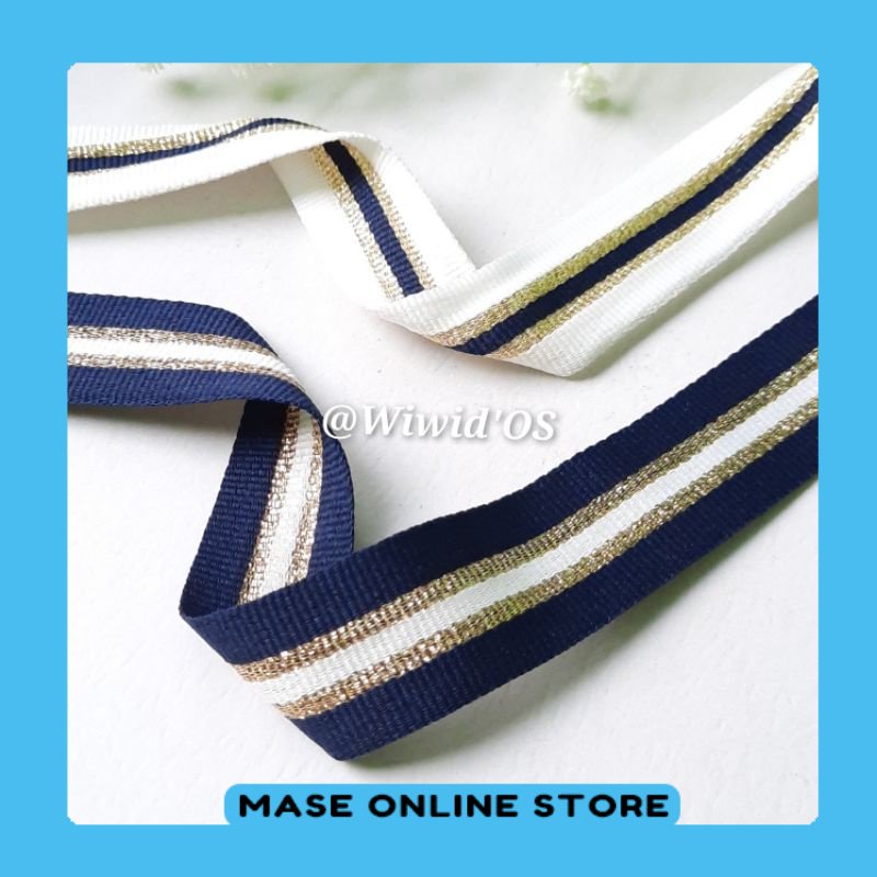 

MST (1 yards) PITA TWILL GARIS KOMBINASI BENANG EMAS 2,5 cm MASESTORE