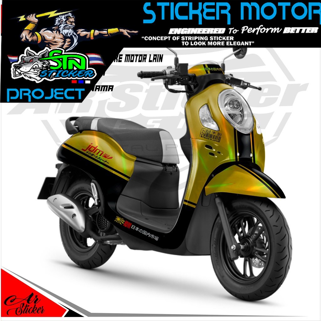 Decal Hologram Chrome Pelangi Scoopy FI Stiker Fullbody Scoopy Tahun 2013-2016, 2017-2020, 2021 017
