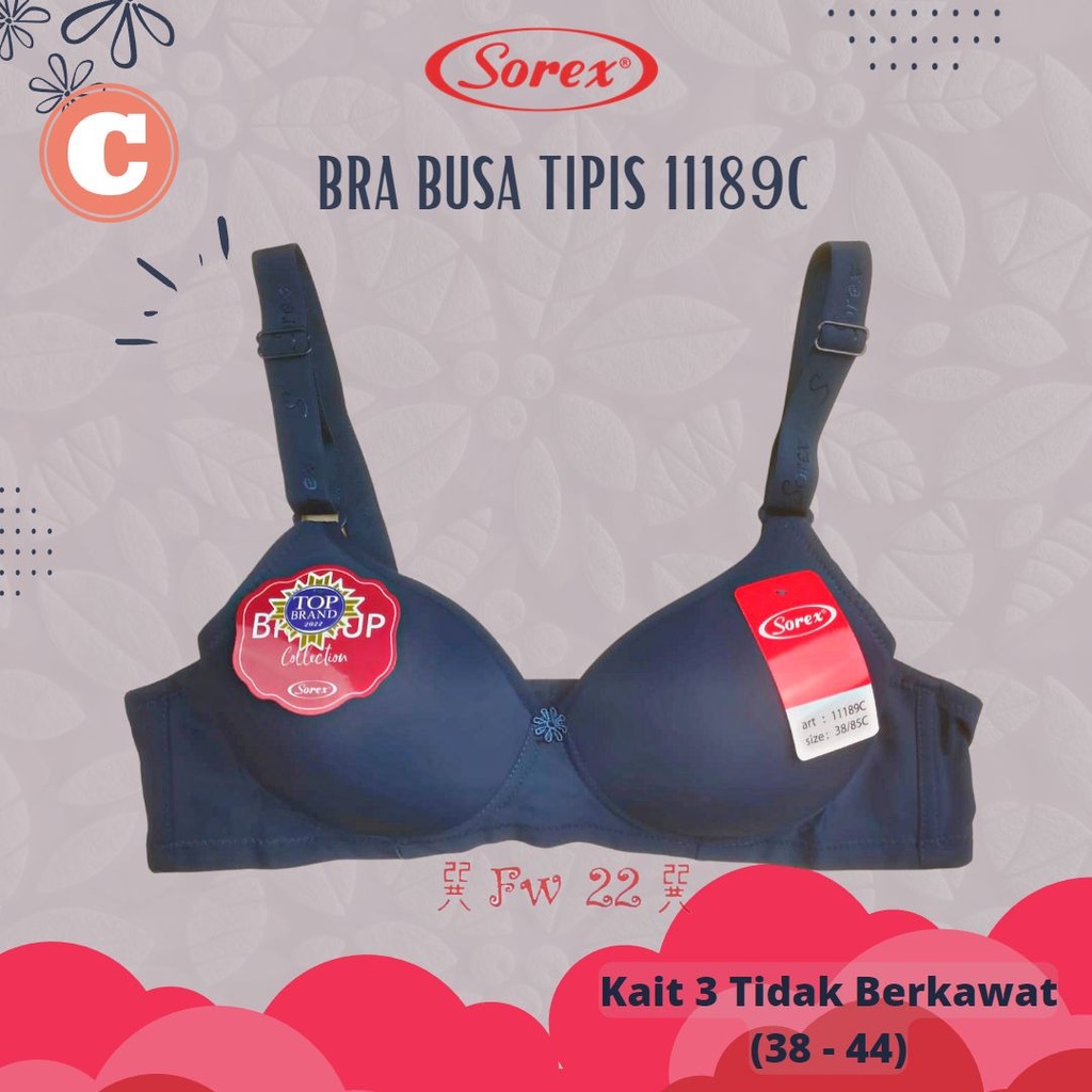 Bra Busa Tipis Sorex 11189 Cup C Tanpa Kawat Bisa Dipakai Sehari-hsri