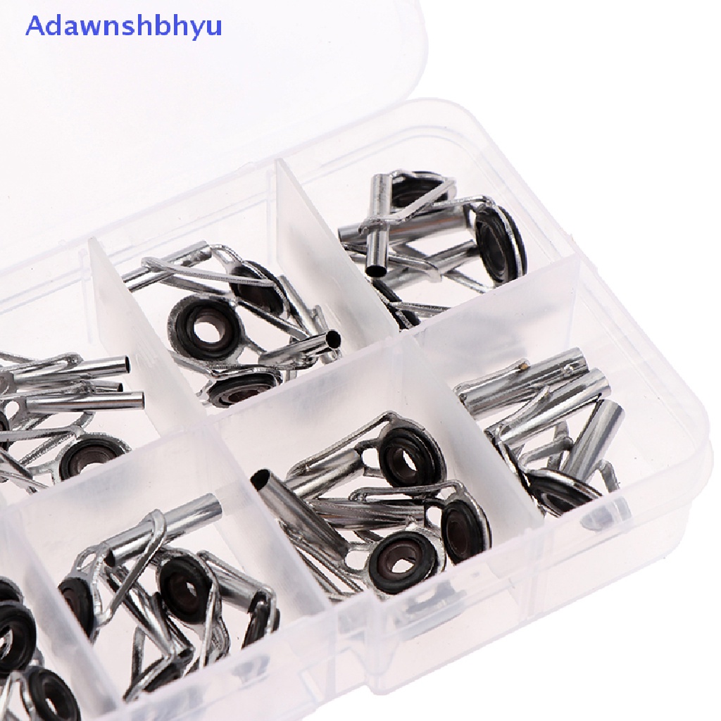 Adhyu 50pcs/Box size1-10# Fishing Rod Guide Tip Repair Kit Set DIY Eye Rings Tackle ID