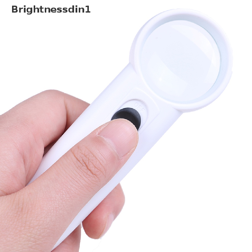 [Brightnessdin1] 15x handheld glass loupe 2led Perhiasan magnifier Kaca Pembesar repair tool Butik