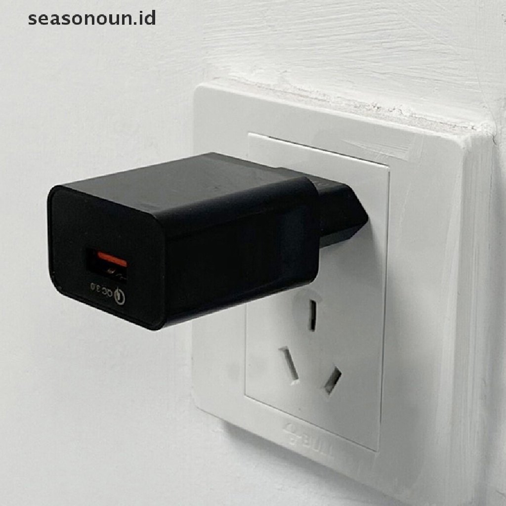 Seasonoun 5V 1A Handphone Quick Charger Plug EU Plug Adaptor Daya Alat Tato Konversi Plug Data EU Fast USB Charge Adapter.