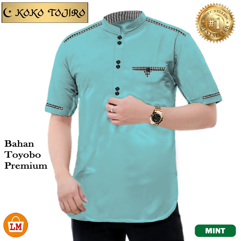 RASYID- BAJU KOKO KEMEJA KURTA PRIA LAKI LAKI DEWASA REMAJA UKURAN M L XL XXL JUMBO LENGAN TANGAN PE