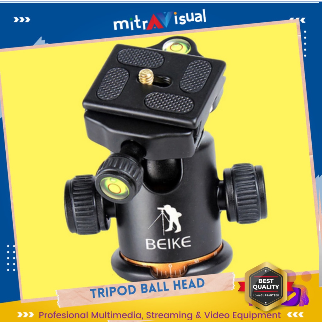 Beike BK-03 Aluminum Tripod Ball Head with Quick Release Plate