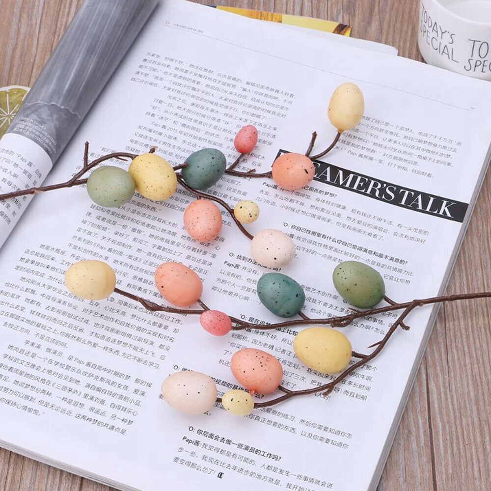 Easter Egg Tree Cabang Dekorasi Rumah Lukisan Telur Spring Party DIY Decor