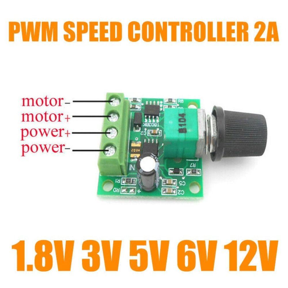 POPULAR Dc Motor Speed Controller 2A Potensiometer Percepatan 1803BK Motor Kipas