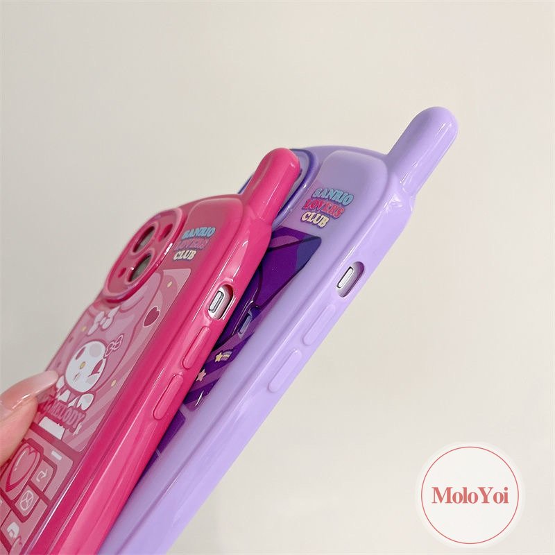 IPHONE Kartun Imut Melody Coolommy Case Kompatibel Untuk Iphone11 7 8 Plus XR 14 13 12 Pro MAX X XS MAX Kepribadian Retro Bentuk Ponsel Seluler Soft Cover