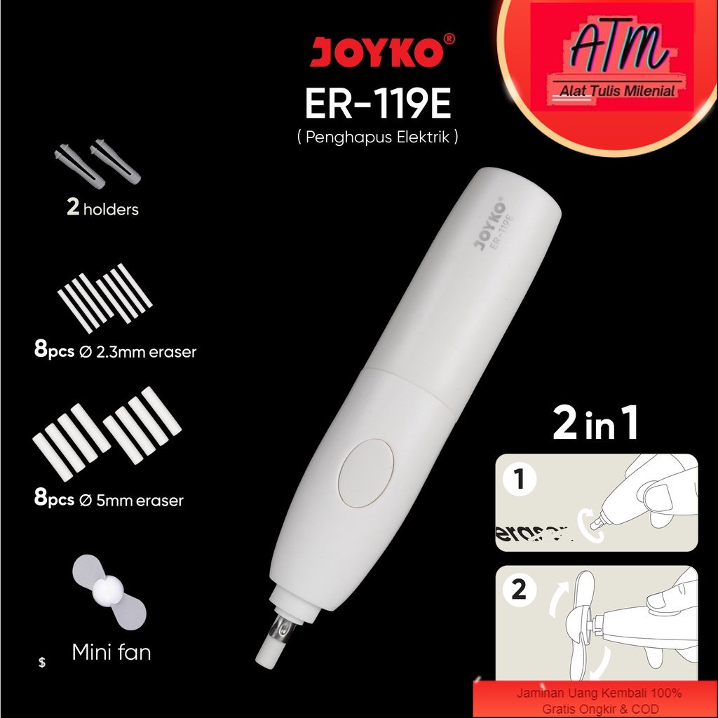 

Penghapus Elektrik Electric Eraser Joyko ER-119E 2 in 1