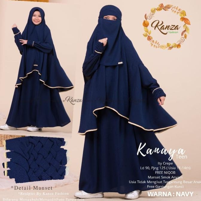 READY GAMIS WANITA ANAK REMAJA/BAJU GAMIS SYARI + CADAR KANAYA YUK DI