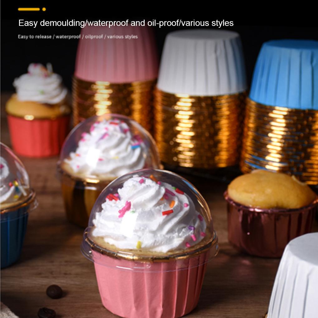 50buah Cupcake Liner Tahan Minyak Rumah Makan Bar Hotel Restoran Dapur Kue Muffin Roti Baking Cups Supplies