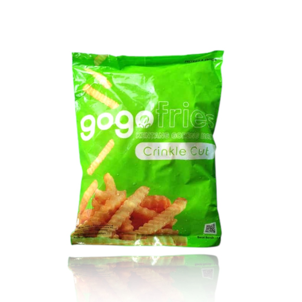 Kentang Gogo 1kg bentuk Crinkle Cut Fries