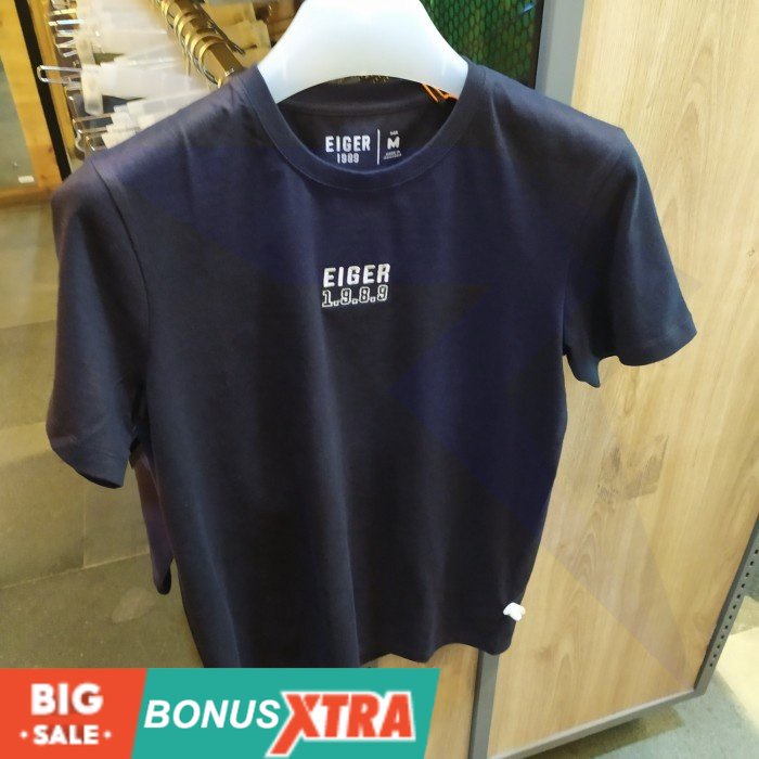 Kaos EIGER1989 RIVULET WRM SS TEES Tshirt 91000 7327 Coklat Hitam ORIGINAL  AWET KEREN KECE