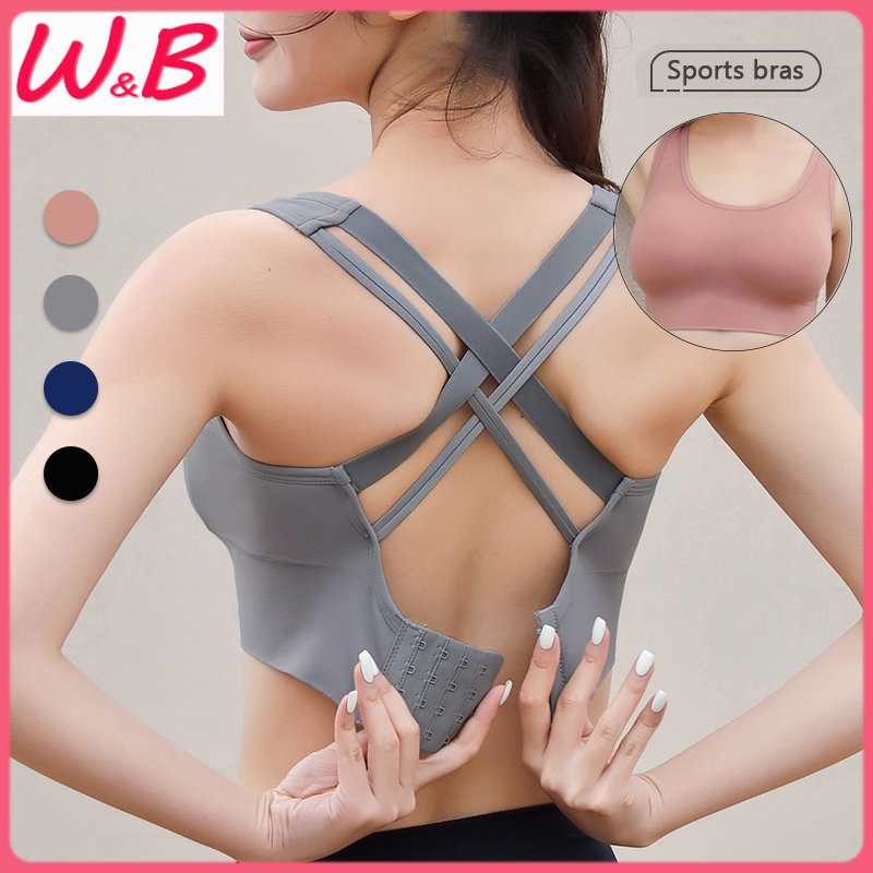 Beautiful back Cross underwear Damping Antiskid Light And Comfortable Gather Stick Take Sport Bra 8990