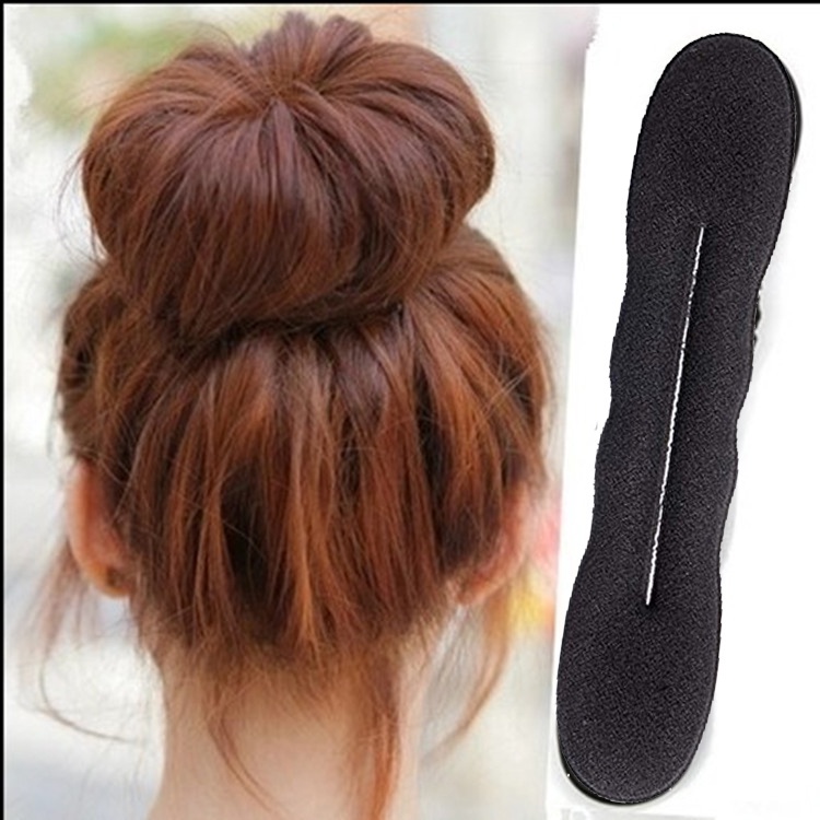 Women Hair Scrunchies Twist Donut Bun Curler DIY Donut Sanggul Alat Styling Rambut Magic Hair Bun Maker Ladies Simple Sponge Wrap Hair Band Fashion Styling Hair Band