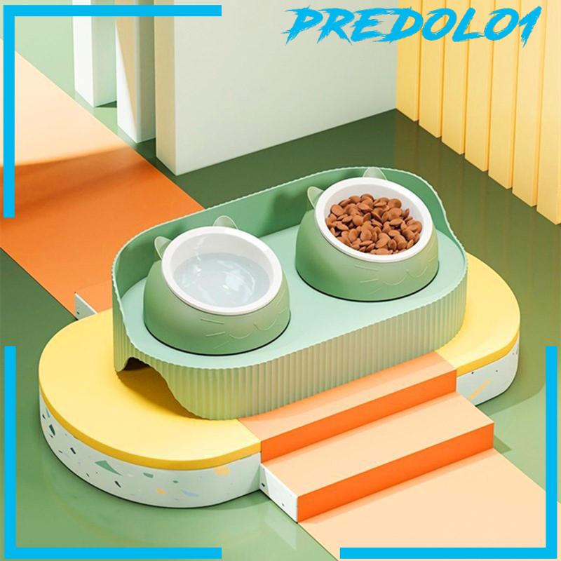 [Predolo1] Elevated Cat Bowl Raised Cat Food Bowl Piring Hewan Peliharaan Untuk Kucing Dan Anjing Kecil