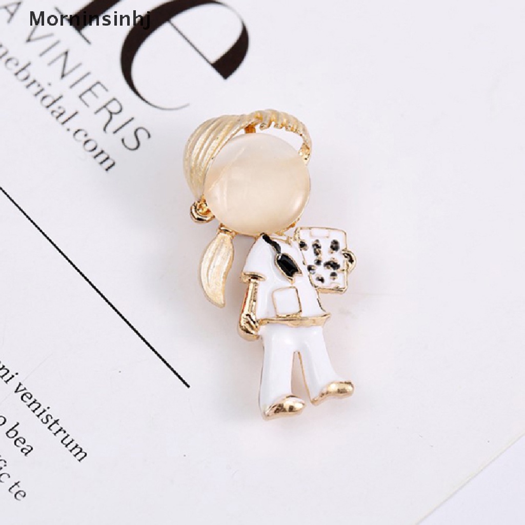 Mornin Paing Gadis Bros Untuk Wanita Opal Lucu Brooch Pin Fashion Anak id