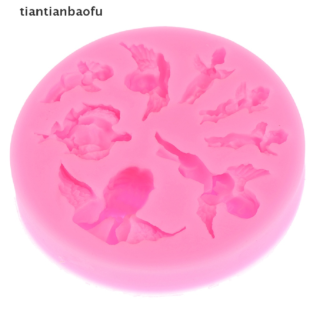[tiantianbaofu] Angel Baby Silicone Mold Cetakan Fondant Cetakan Coklat Kue Decorag Alat Butik