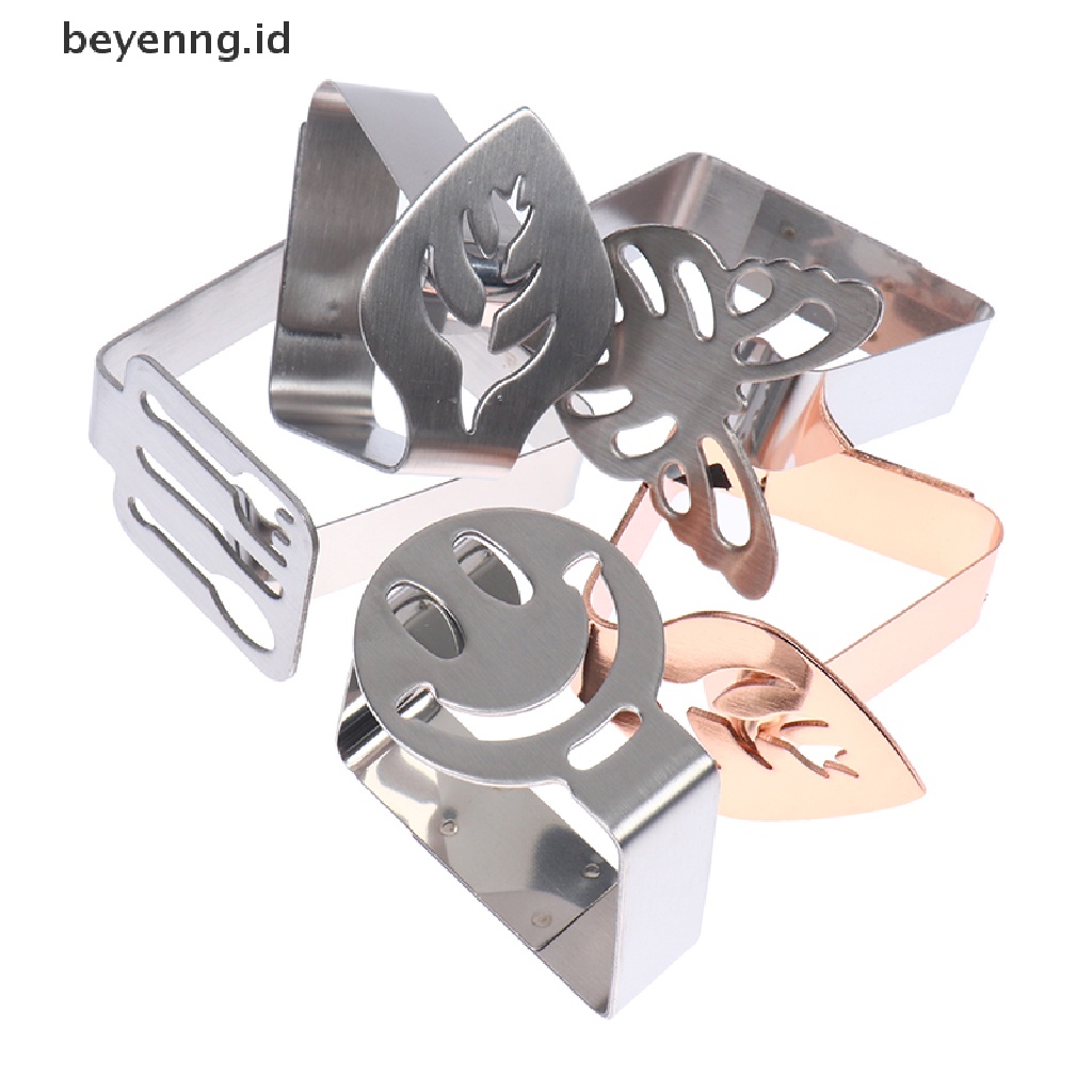 Beyen Klip Taplak Meja Daun Stainless Steel Table Cover Clip Penjepit Holder Ornamen ID