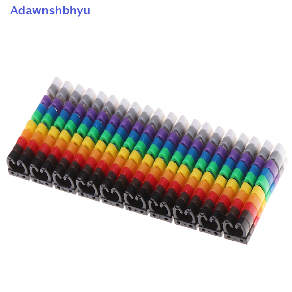 Adhyu Cable Marker Colorful C-Type Marker Number Tag Label Untuk Kawat 1.5/2.5/4/6mm2 ID