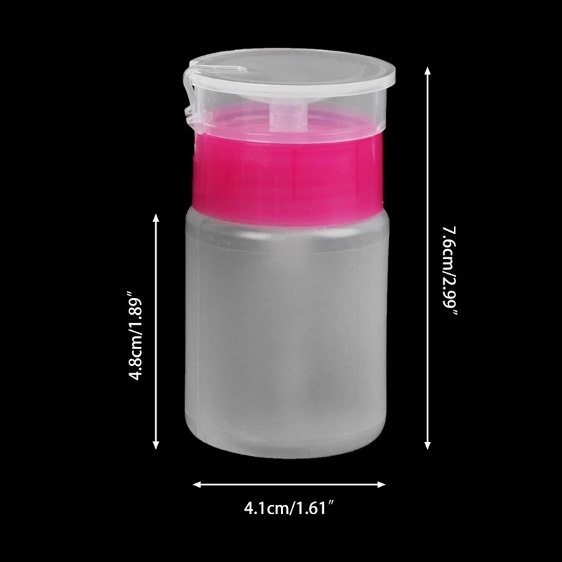 60ml Botol Kosong Tekan Pump Dispenser 4warna Botol Press Plastik Nail Polish Remover Scrub Press Botol Nail Polish Remover Botol Makeup Remover Botol Wanita