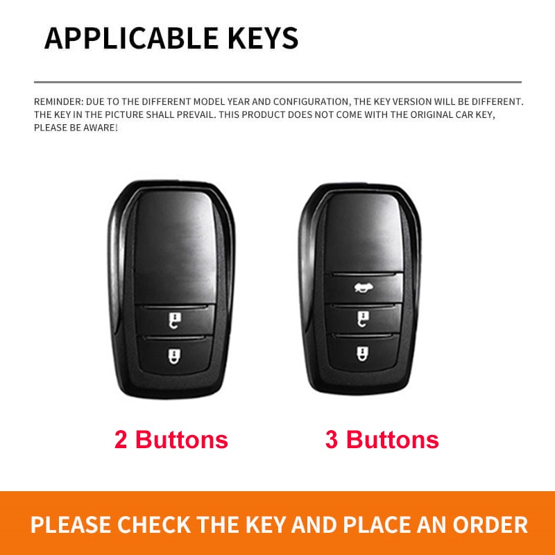 [Tersedia] Cover Case Kunci Mobil Bahan Kulit Sapi Untuk Toyota Hilux Rogue/Hilux Revo/Innova/Fortuner Smart Entry Car Key Accessory