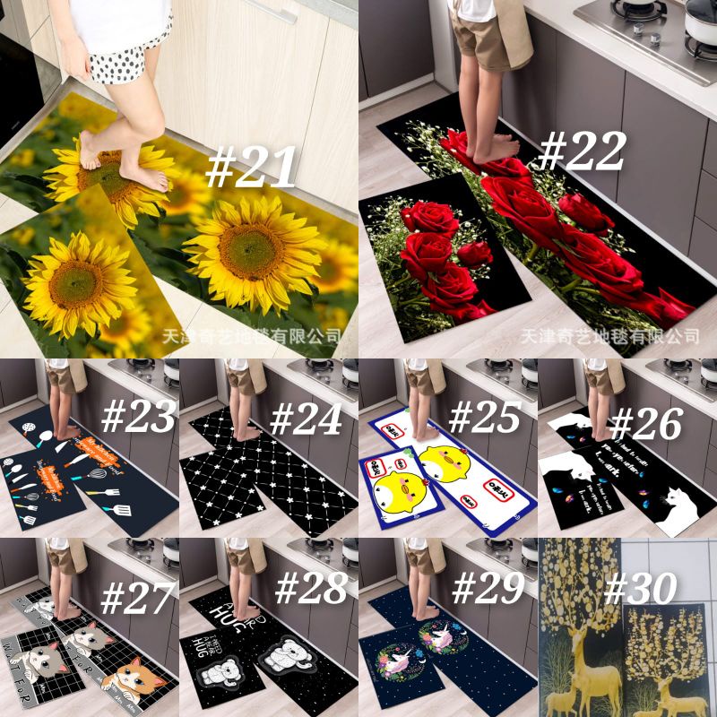 2 in 1 Kitchen Floor Mat / Keset Alas Lantai Kamar Tidur Rumah Dapur Anti Selip / Keset kaki dapur