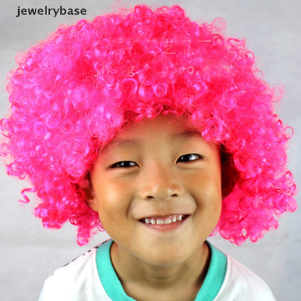 [jewelrybase] Wig Badut Anak Dewasa Bulat Ledakan Rambut Topi Aksesoris Pesta Hairstyle Butik