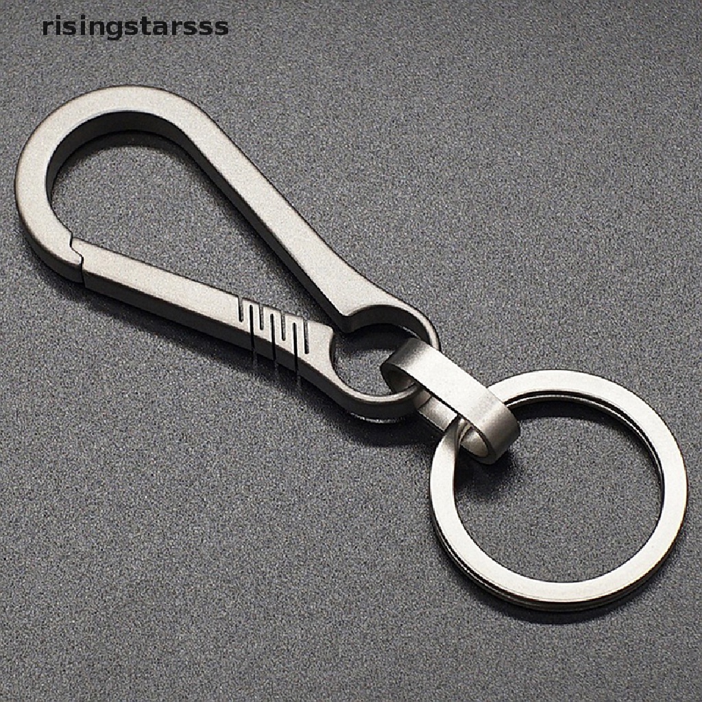 Rsid Span-Gesper Titanium Baru Alat Luar Ruangan Titanium Alloy Gantungan Kunci Tiranium Gesper Key Ring Jelly