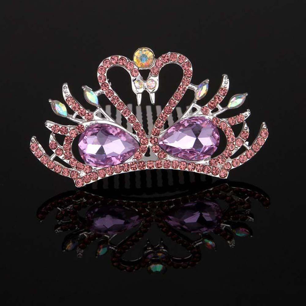 Agustina Swan Berlian Tiara Trendi Lucu Jepit Rambut Panggung Kinerja Untuk Anak Perempuan Putri Untuk Anak Hiasan Kepala Pesta Ulang Tahun Aksesoris Rambut