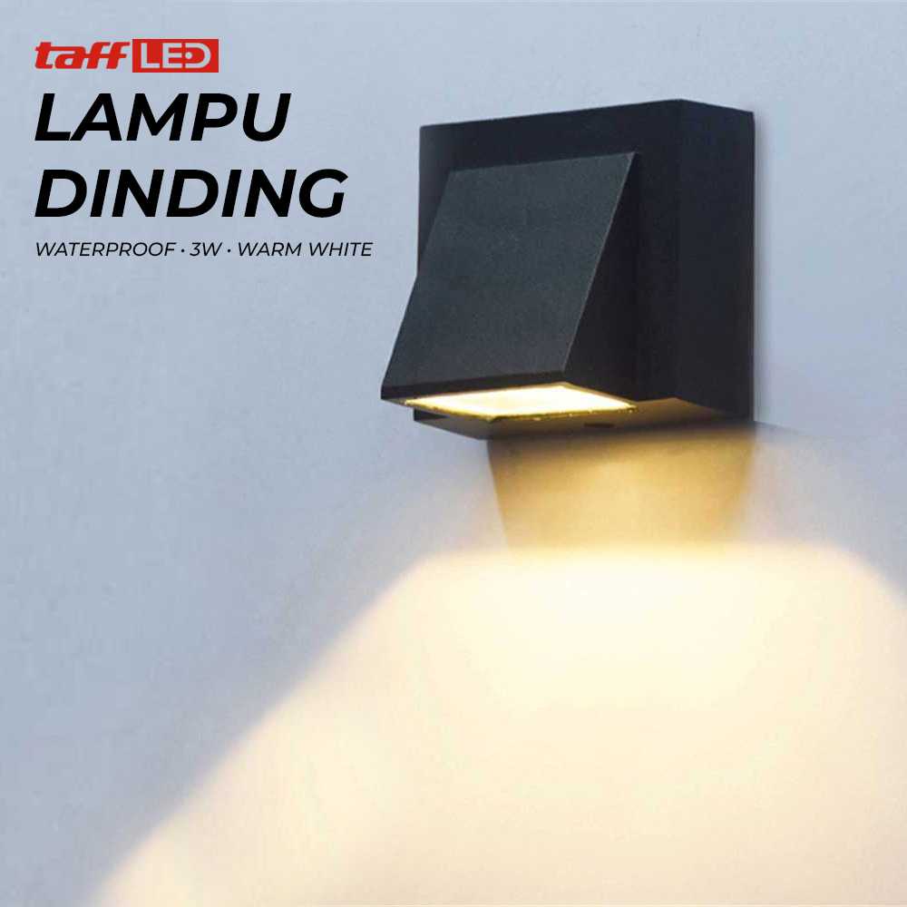 (BISA COD) FTIHSHP LED Lampu Dinding Hias Outdoor Waterproof Light LED 3W Warm White - WD079