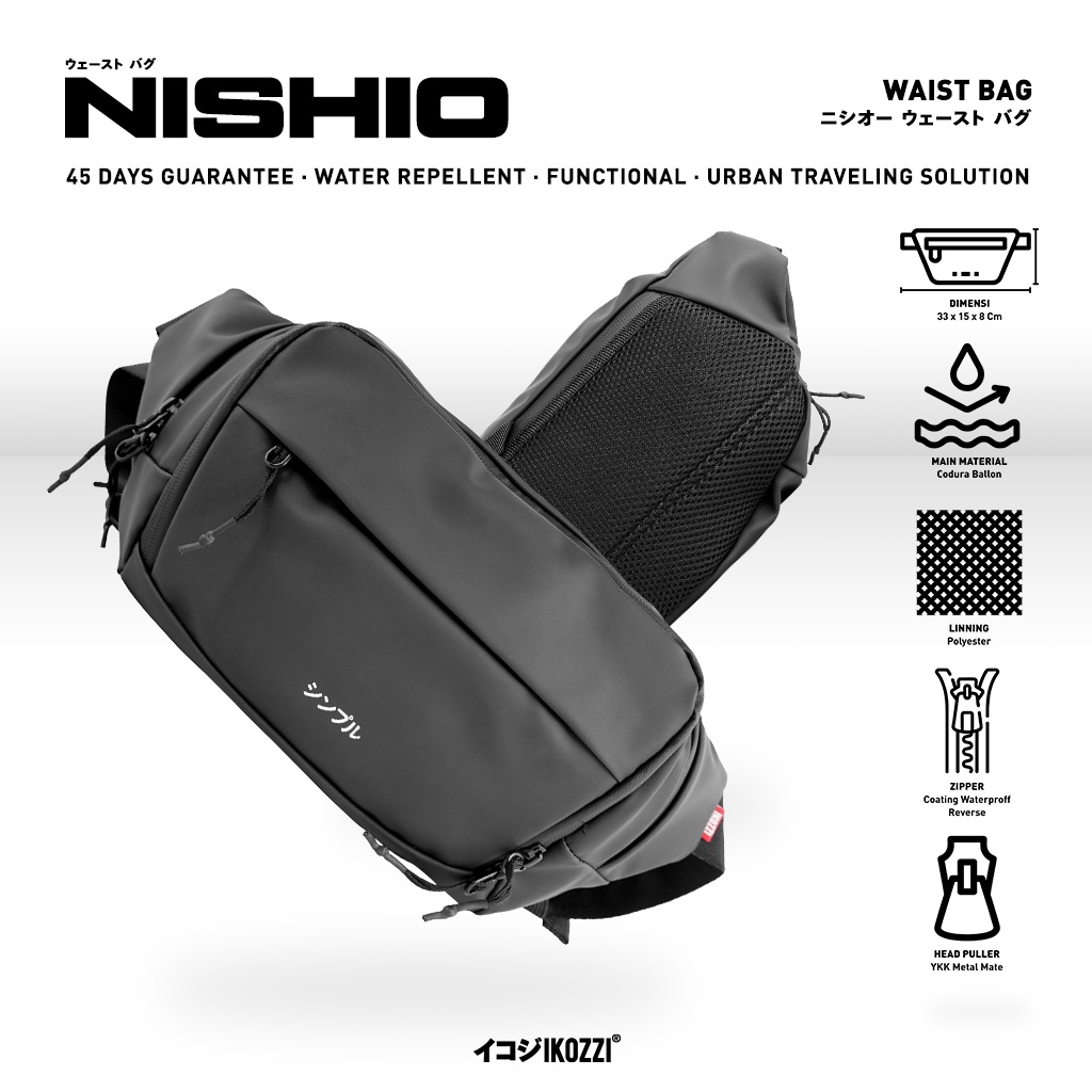 Ikozzi Nishio Waist Bag - Tas Selempang