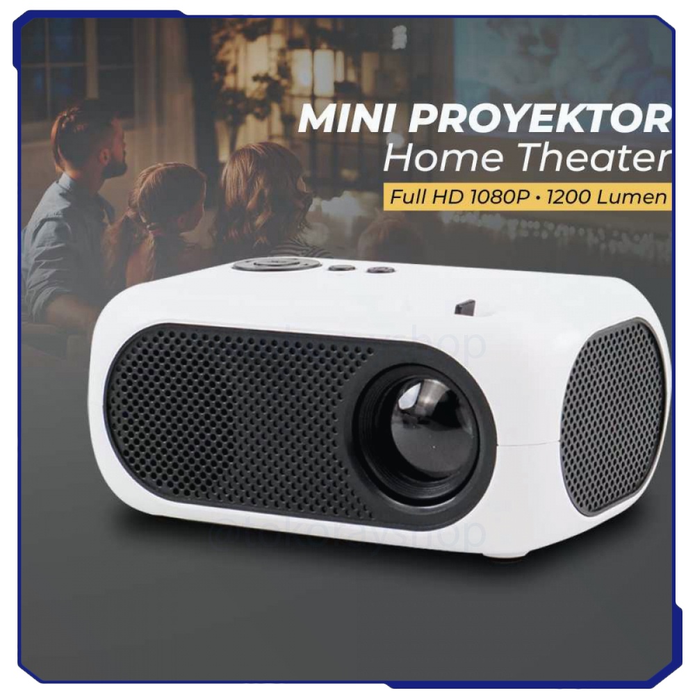 Proyektor Mini LCD Full HD 1080P 1200 Lumen Home Theater - M24