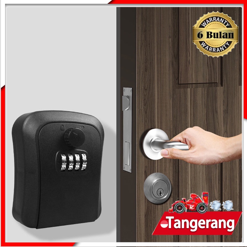 Key Safe Box Key Storage Password Box Kunci Safety Box Kotak Kunci Brankas Dinding 4 Digit Password