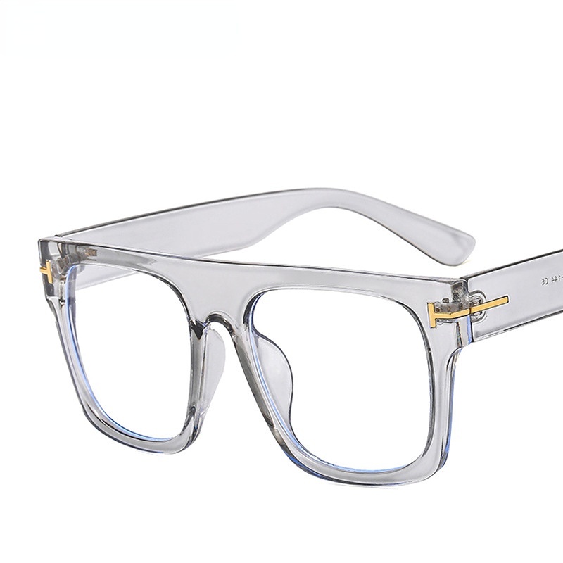 Kacamata Anti Radiasi Untuk Wanita/Pria Anti Blue Light Square Retro Frame Blue Light Coated Anti Rad Eyeglasses