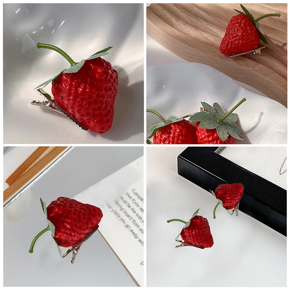 Aksesoris Rambut Lucu Jepit Rambut Atrawberry Dengan Poni Clip Cute Hairpin Duckbill Clip Aksesoris Rambut Korea Fashion Cosplay Hiasan Kepala