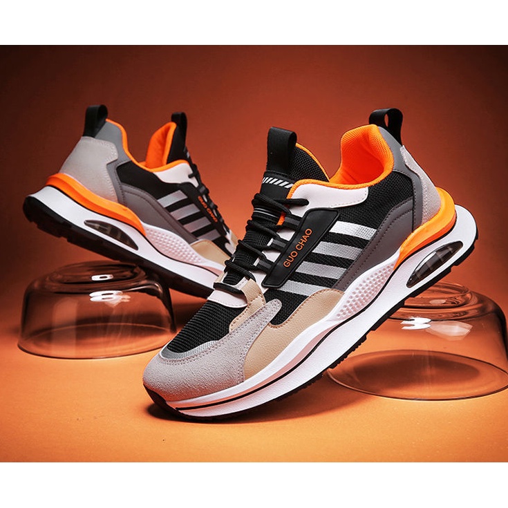 GROSIRTAS LV0230 Sepatu Sneakers Pria Import Motif Gun Chao Fashion Casual Shoes Terbaru