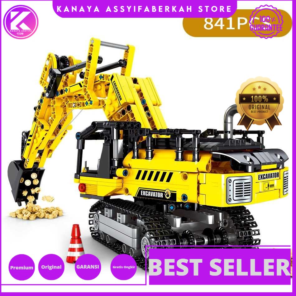 Sembo Building Blocks Mainan Mobil Mobilan Anak Engineering Bulldozer 841PCS - 701802