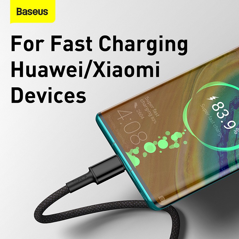 BASEUS Kabel 100W High Density Braided Data Cable Type-C to Type-C 100W 2M 1M - CATGD