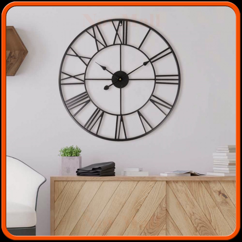 Jam Dinding Bulat Quartz Creative Model Vintage 60 cm -JM188