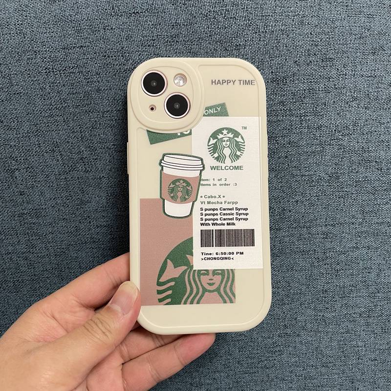 Starbucks SoftCase Apple IPhone 6S 7 8 PLUS XR XS Max IPHONE 11 12 13 14 Pro Max14 PLUS Case Silikon Untuk Pria