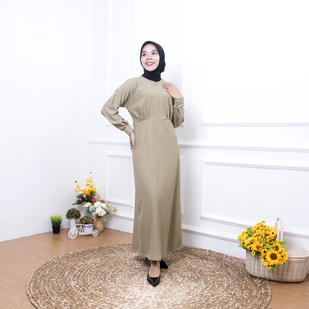 ZASKIYA - Cyra gamis muslim wanita hornet knit wanita