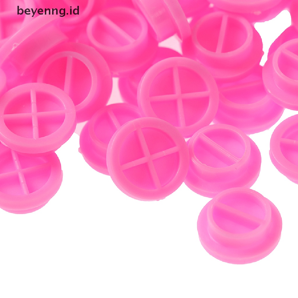 Beyen 100Pcs Adhesive Stand Eyelash Extension Glue Holder Grafg Blossom Cup Ring ID